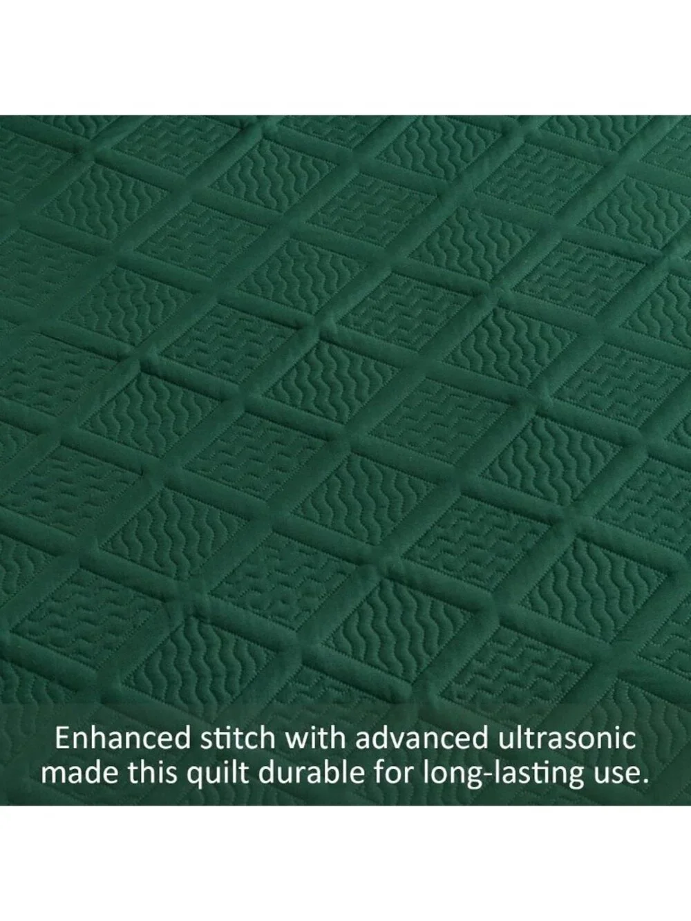 Emerald Green Oversized California King Quilt Set - Luxurious Bedspread